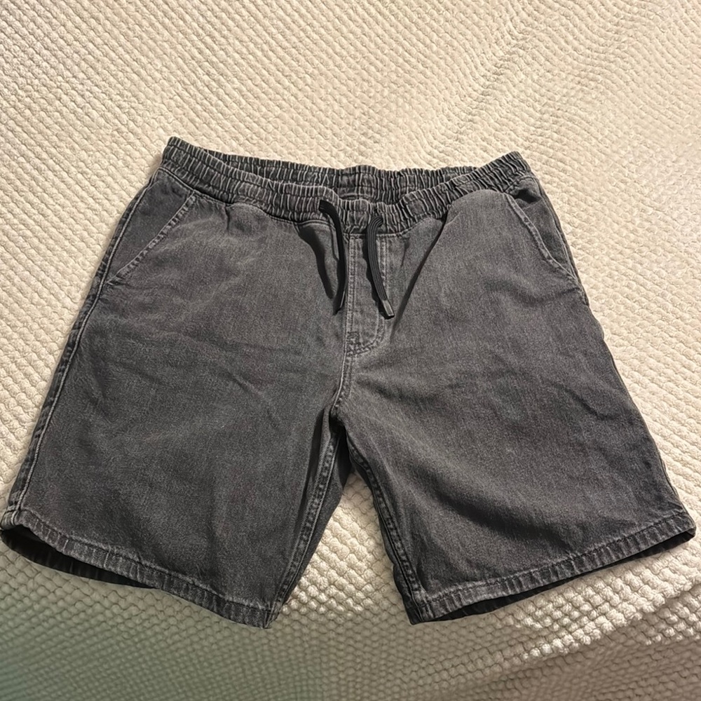 Men's Washed Black Casual Shorts